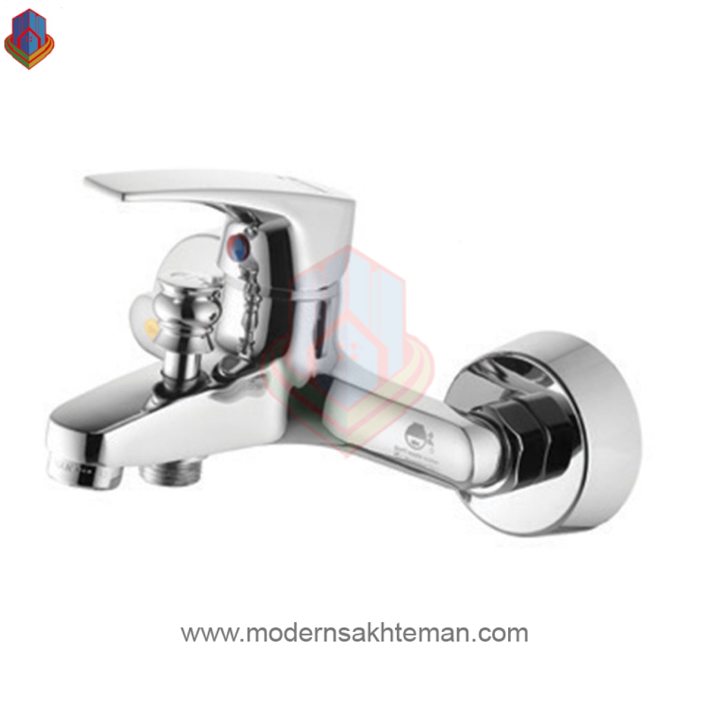 0001 شیر دوش حمام کروم درخشان مدل لایت - Image 1