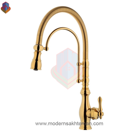 0001385_-_550 شیر ظرفشویی فنری پدیده مدل رزا طلایی - Image 1