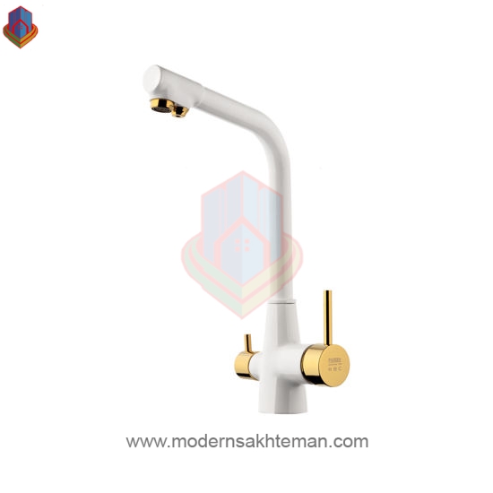 0001394_-_550 شیر ظرفشویی دو منظوره پدیده مدل تینا سفید طلایی - Image 1
