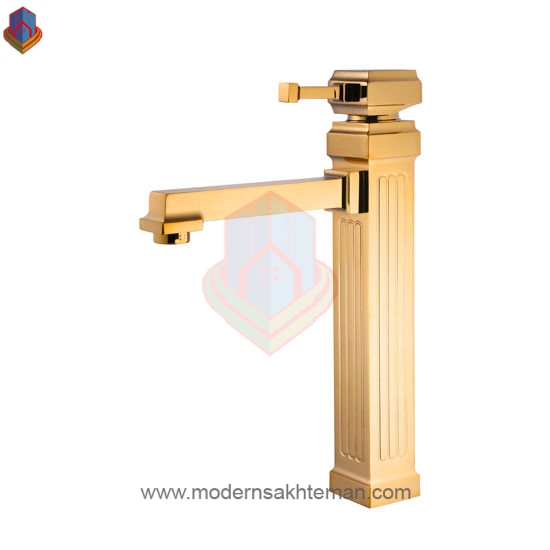 0001575_-_550 شیر روشویی پایه بلند پدیده مدل ایفل طلایی - Image 1