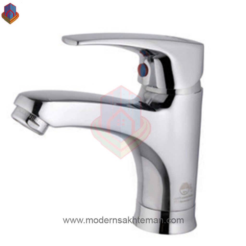 0003 شیر روشویی کروم درخشان مدل لایت - Image 1