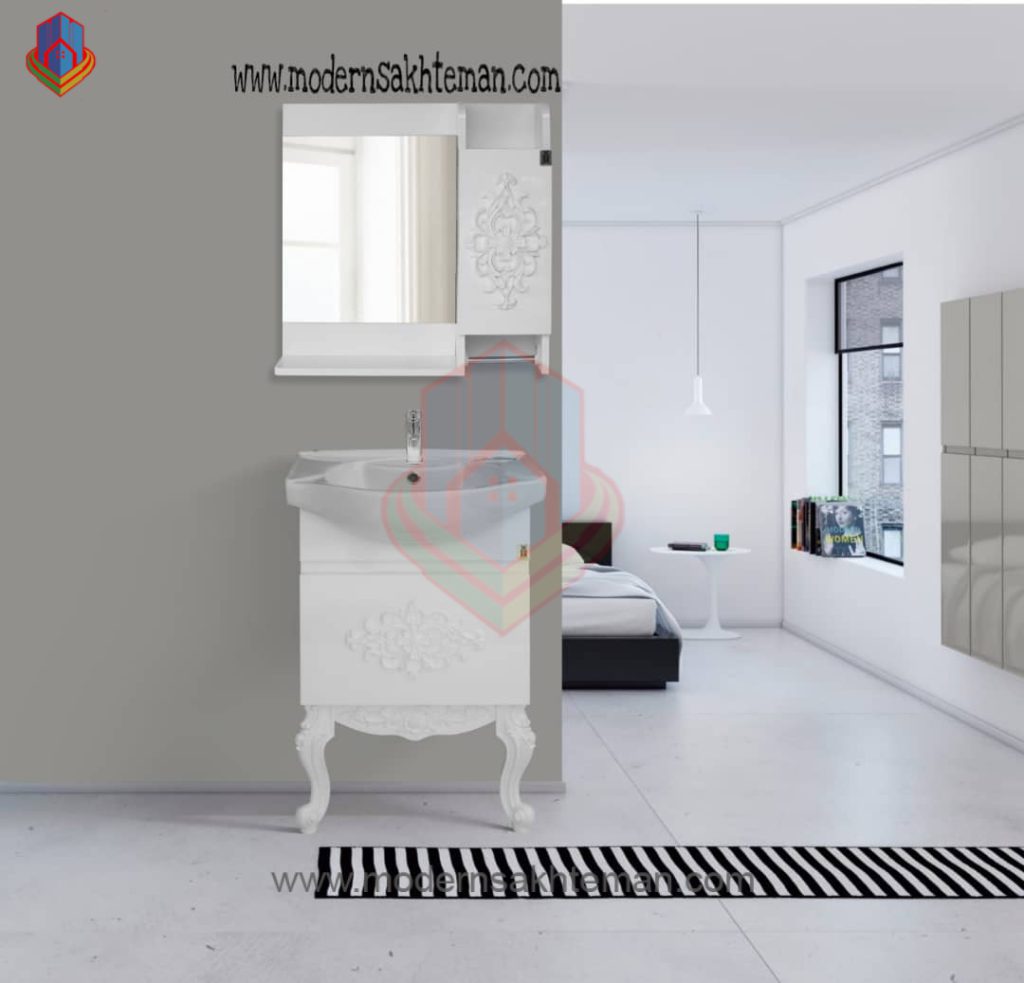 1 روشویی کابینتی رویال پرسپولیس مدل گل دار 55