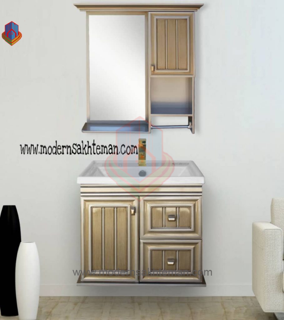 11 روشویی کابینتی مدرن پرسپولیس مدل آلفا 52 دوکشو
