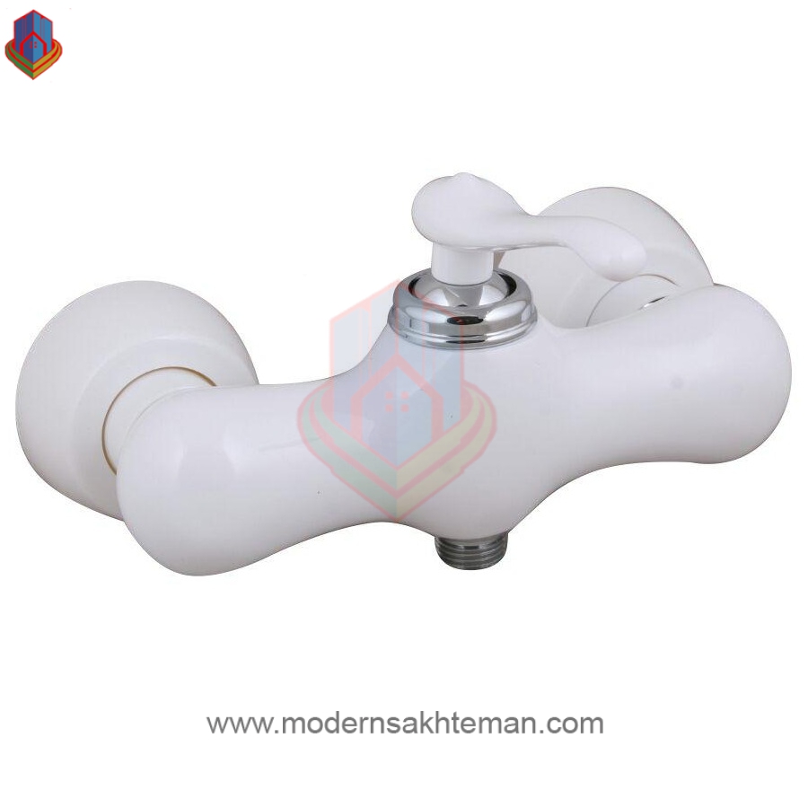 121049303 شیر توالت کرومات مدل ماموت سفید کروم - Image 1