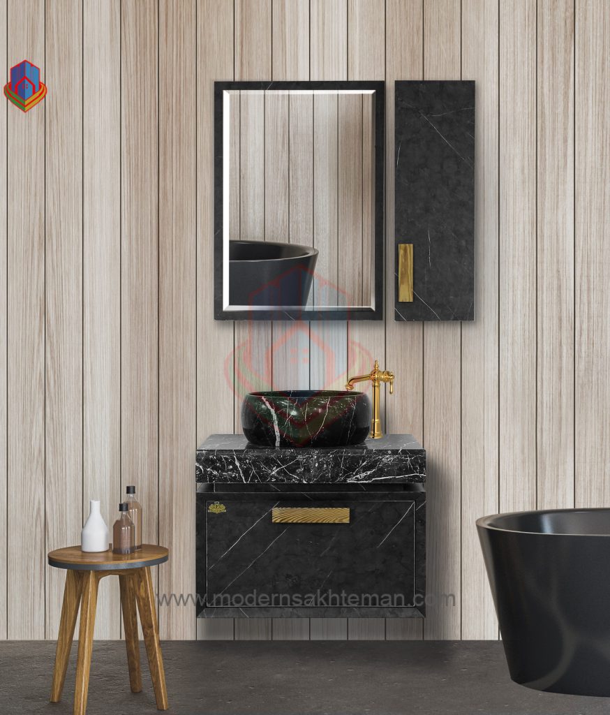 15 روشویی کابینتی پرشین مدل میلان مشکی - Image 1