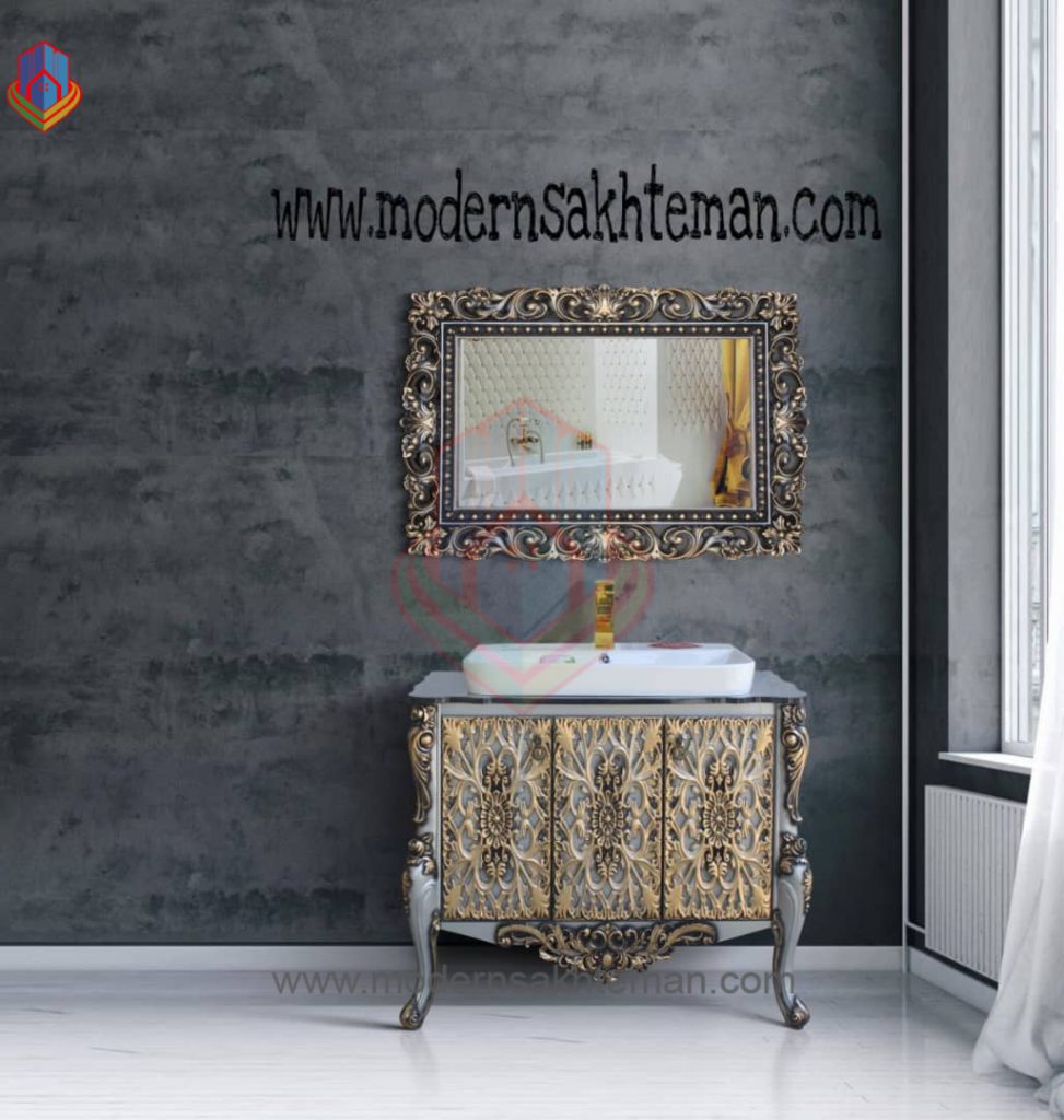 15 روشویی کابینتی مدرن پرسپولیس مدل یونیک 70 نقره ای