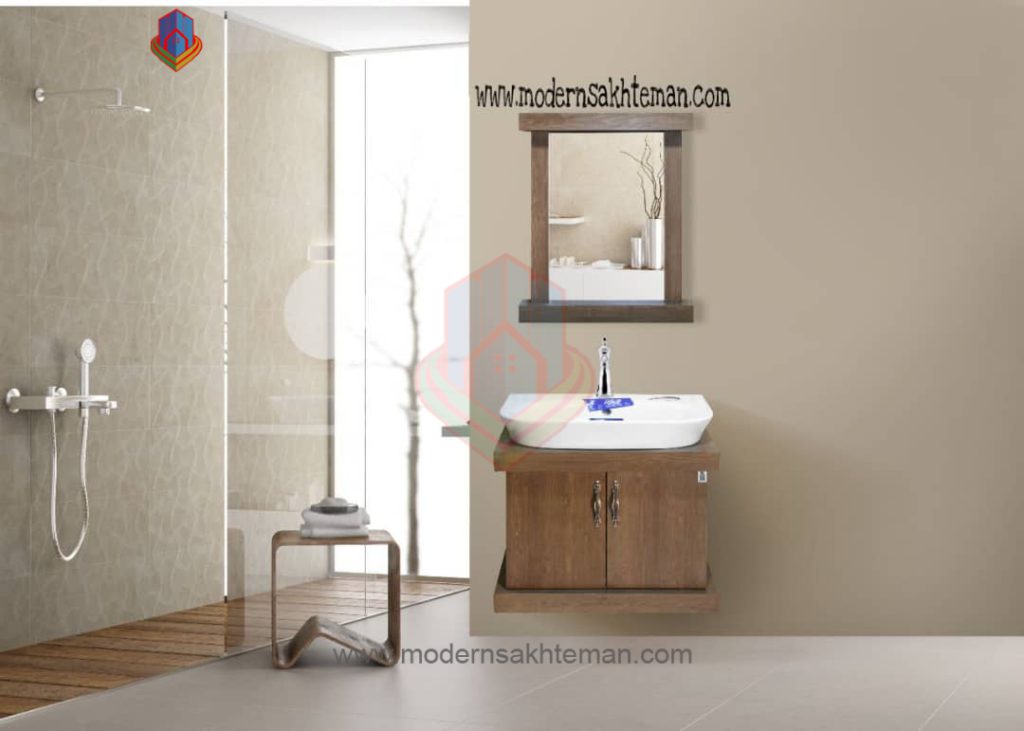 16 روشویی کابینتی طرح چوب پرسپولیس مدل رز آرمیتاژ - Image 1