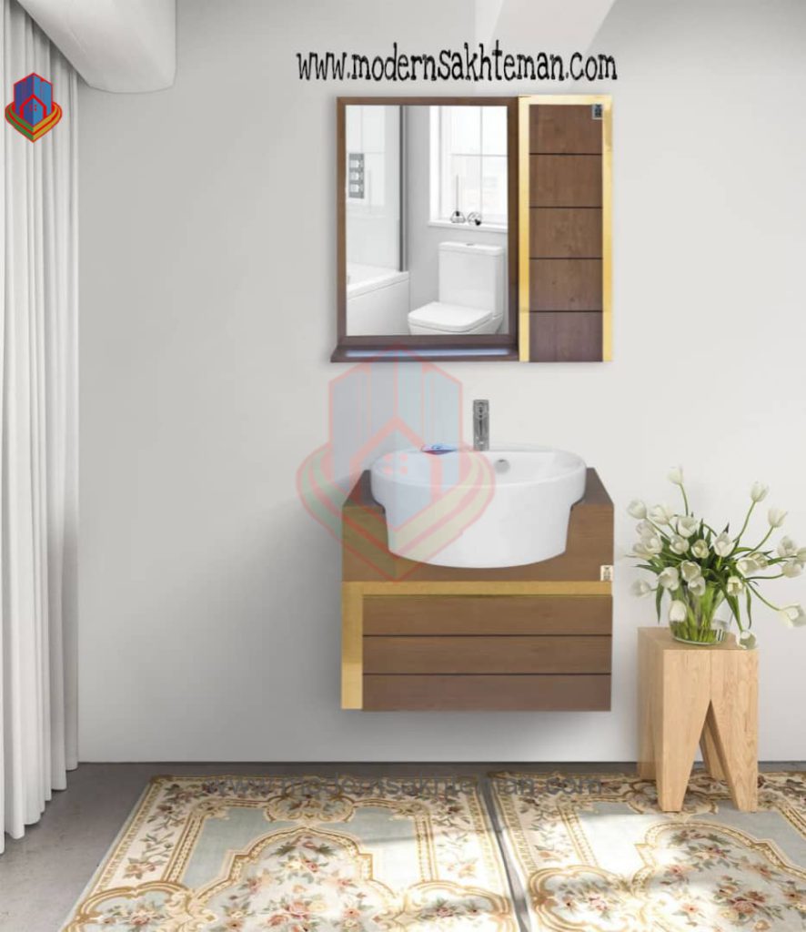 17 روشویی کابینتی طرح چوب پرسپولیس مدل مرلین