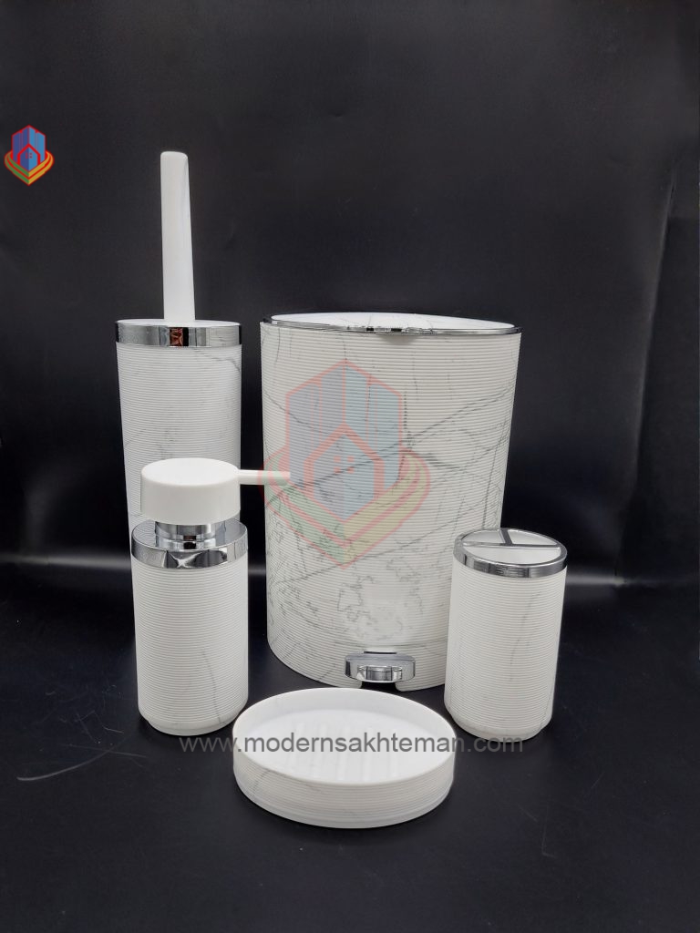 20240210_113051 ست سرویس بهداشتی 5 پارچه کنتراست سفید - Image 1