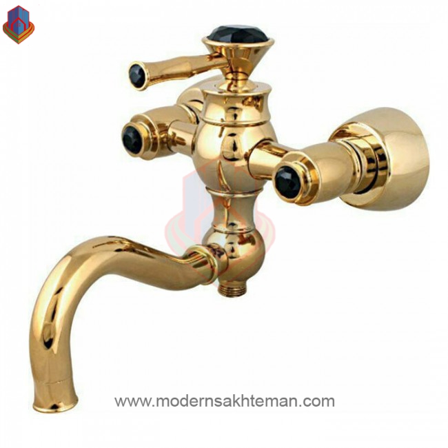 3070733 شیر حمام کرومات مدل لاکچری طلایی - Image 1