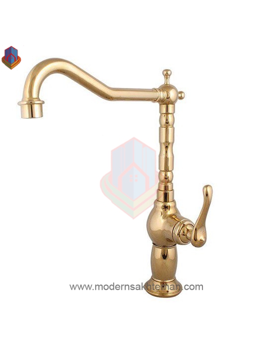 3073372 شیر ظرفشویی کرومات مدل ماموت طلایی - Image 1