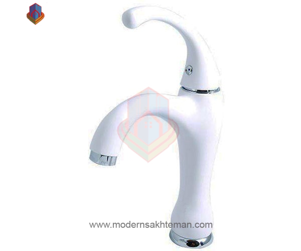 3077005 شیر روشویی کرومات مدل فابیا سفید کروم - Image 1