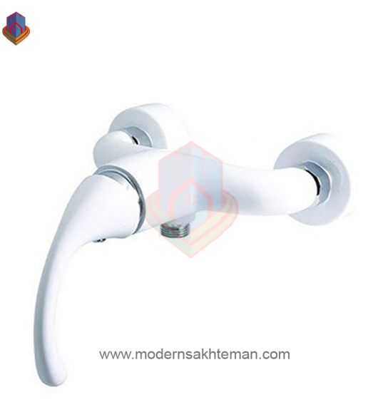 3077008 شیر توالت کرومات مدل فابیا سفید کروم - Image 1