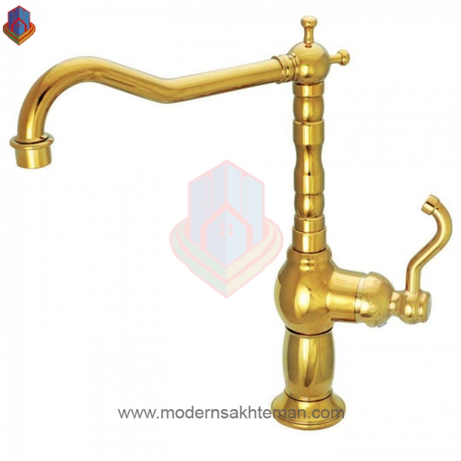 3090289 شیر ظرفشویی کرومات مدل بنسای طلایی - Image 1