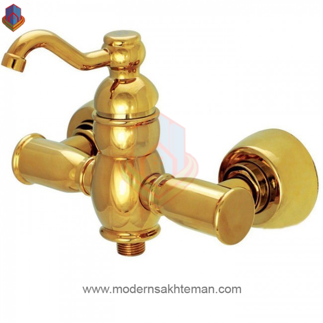3090291 شیر توالت کرومات مدل بنسای طلایی - Image 1