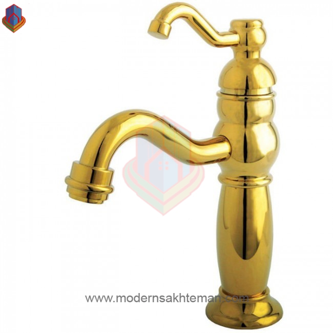 3090292 شیر روشویی کرومات مدل بنسای طلایی - Image 1