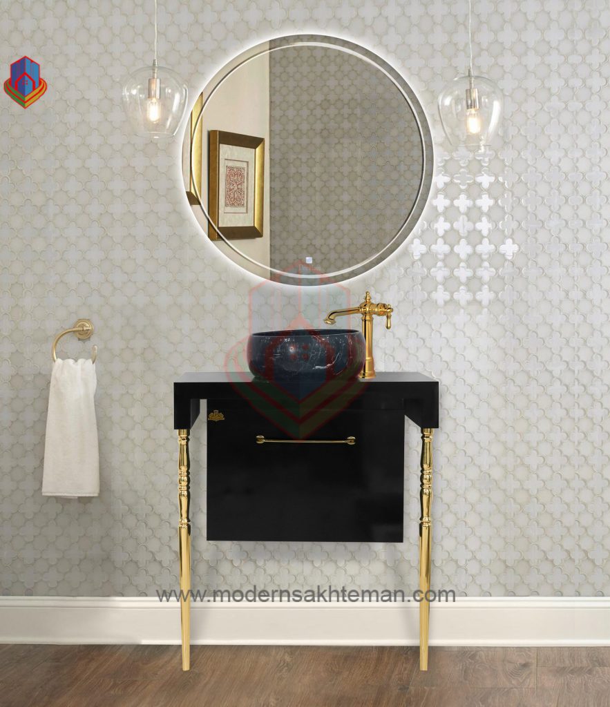 33 روشویی کابینتی پرشین مدل لوتوس مشکی - Image 1