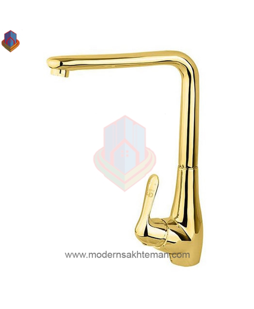 3647791 شیر ظرفشویی کرومات مدل یاتو طلایی - Image 1