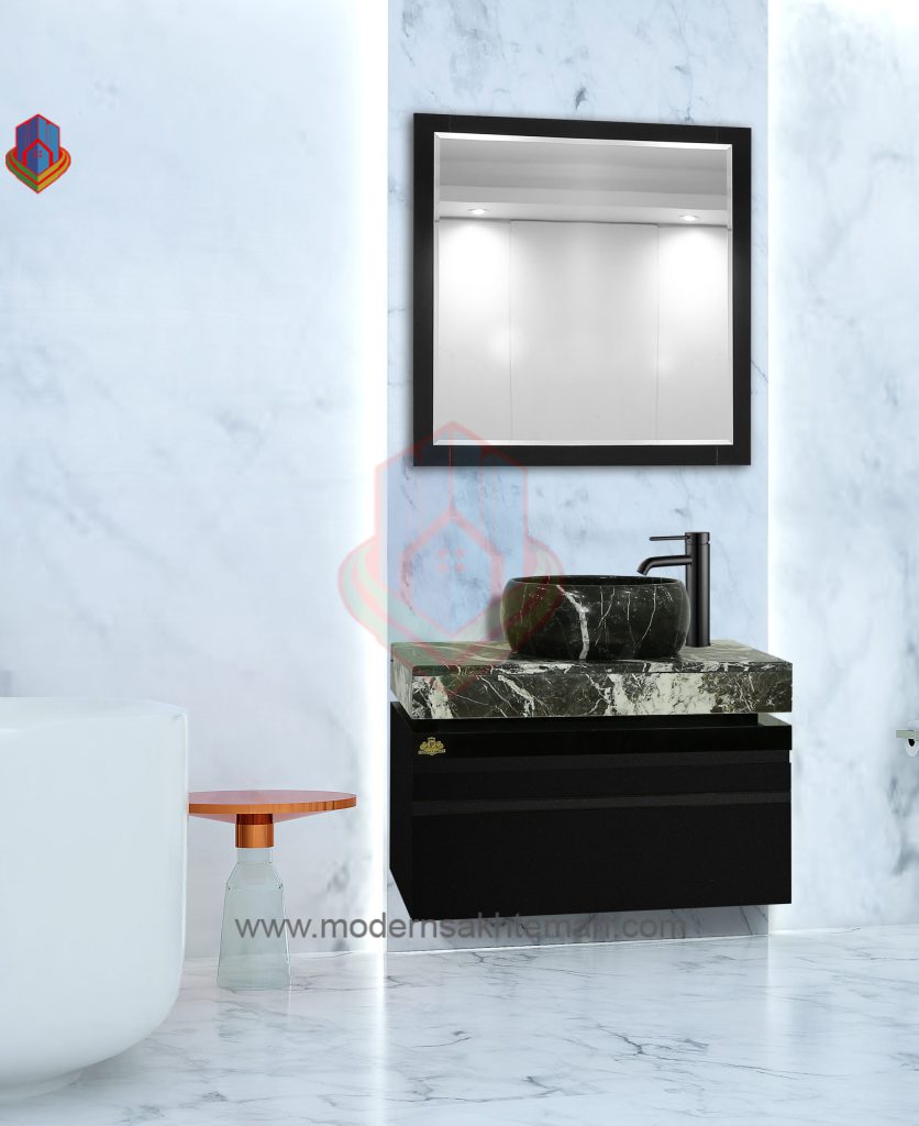 42 روشویی کابینتی پرشین مدل پترا مشکی - Image 1