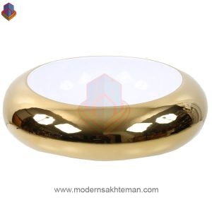 کاسه روشویی سفید طلایی ملودی مدل 1001G