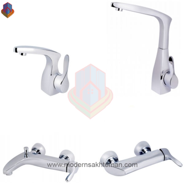 4415715 ست کامل شیرآلات راشین مدل ترسا کروم