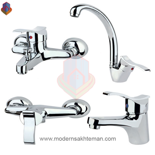 4440061 ست کامل شیرآلات کروم راشین مدل ریونا