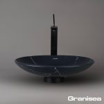 کاسه روشویی مارمونایت مشکی کد 132 - Image 2