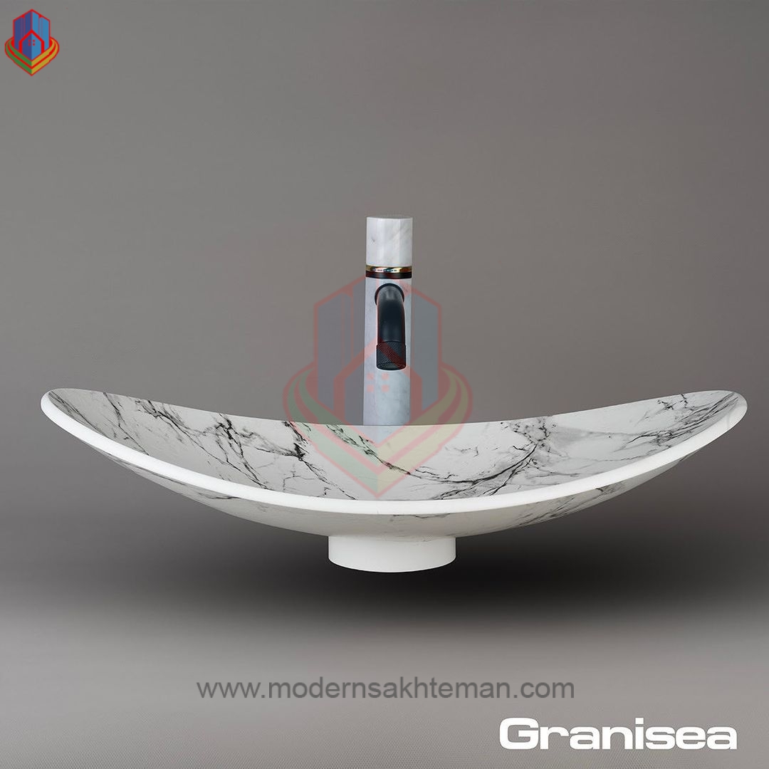 689a2d0c6b6a45a38237fdc9852d9652 کاسه روشویی مارمونایت سفید کد 122 - Image 1