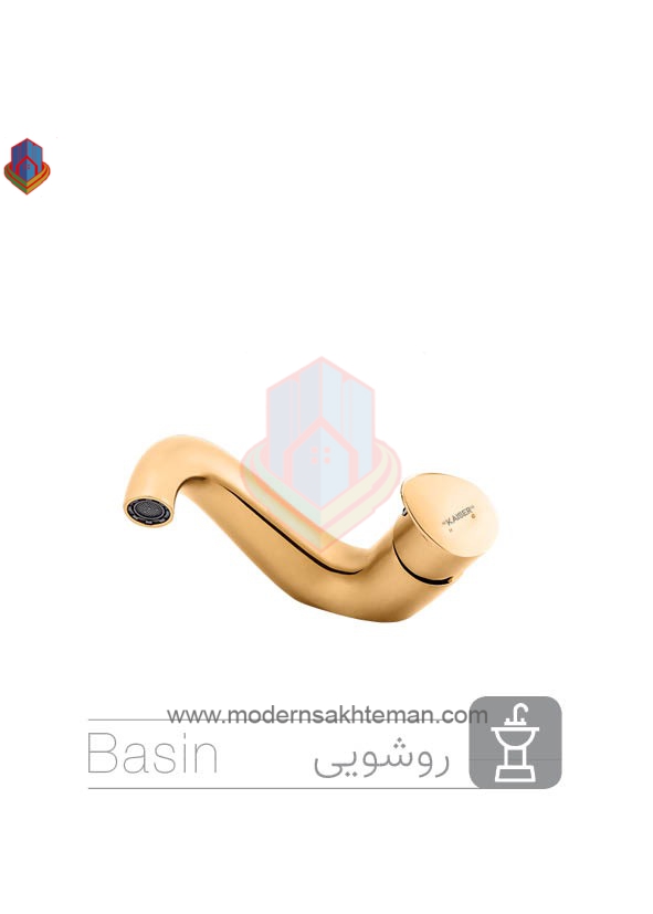 7 شیر روشویی کیسر مدل هیون طلایی