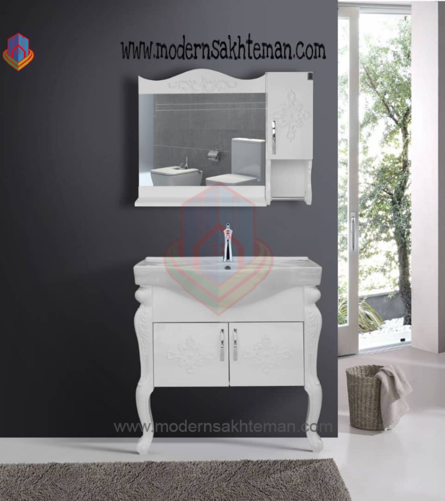 7 روشویی کابینتی رویال پرسپولیس مدل گل دار 80