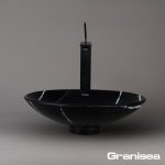 کاسه روشویی مارمونایت مشکی کد 130 - Image 3