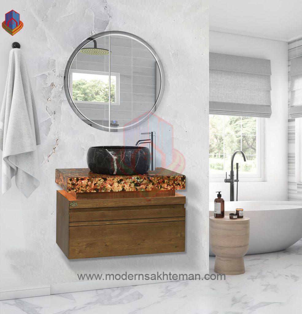 8 روشویی کابینتی فول ست پرشین مدل پترا چوب - Image 1