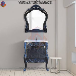 روشویی کابینتی مدرن پرسپولیس مدل آنجلا 60 مشکی آبی