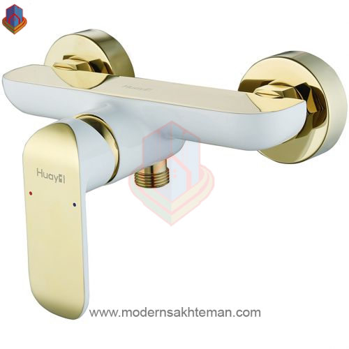 953030 شیر توالت هوآیی مدل یولاندا سفید طلایی - Image 1