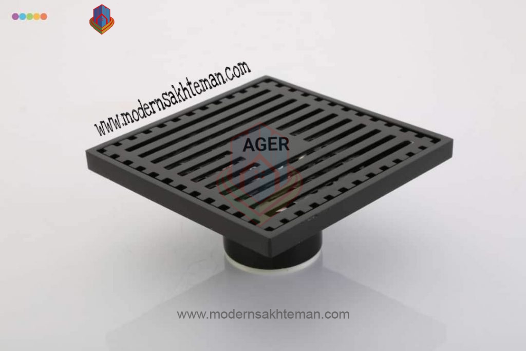 AGER mesh black shower drain cover کفشور آگر (AGER) مدل مشبک مشکی