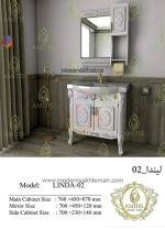 آینه و روشویی کابینتی آمیتیس مدل لیندا 02
