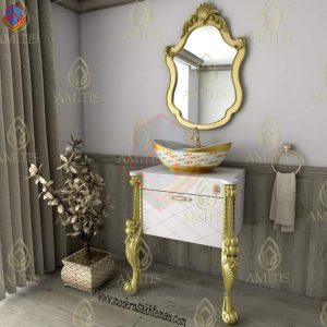 آینه و روشویی کابینتی آمیتیس مدل پارمیس