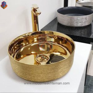 کاسه روشویی لوکس وارداتی طلایی GLD_3380