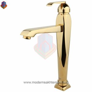 شیر روشویی بلند راسان مدل آلیس طلایی