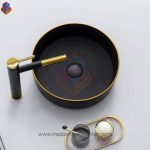 کاسه روشویی لوکس مشکی طلایی مدل S2078 - Image 2