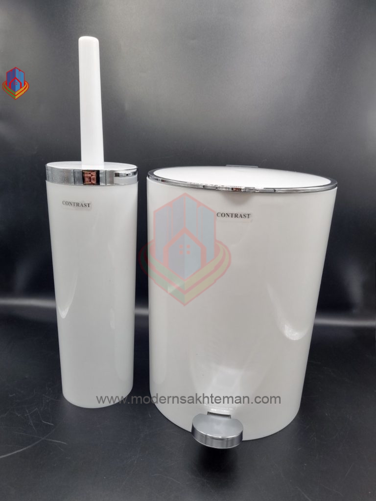 IMG-20241105-WA0027 ست سطل و برس کنتراست سفید کروم - Image 1
