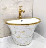 روشویی نیم پایه لوکس کلکته کد 3454