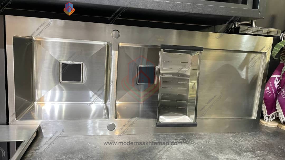 IMG-20250512-WA0000 سینک استیل باکسی اوریکس دو لگنه - Image 1