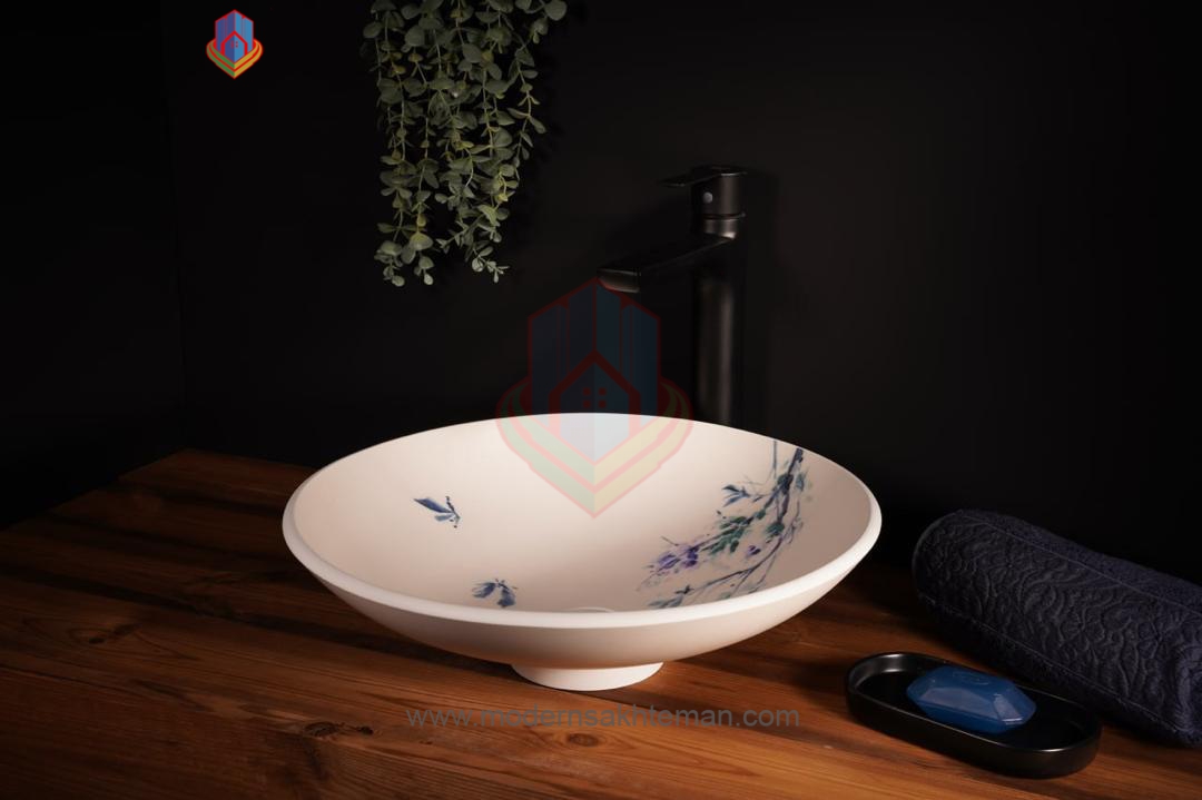 IMG-20250810-WA0000 کاسه روشویی مارمونایت کد ۱۶۸ - Image 1