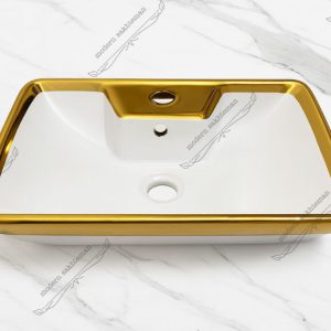 کاسه روشویی کوتینگ سفیدطلایی مدل ۳۲۰۵