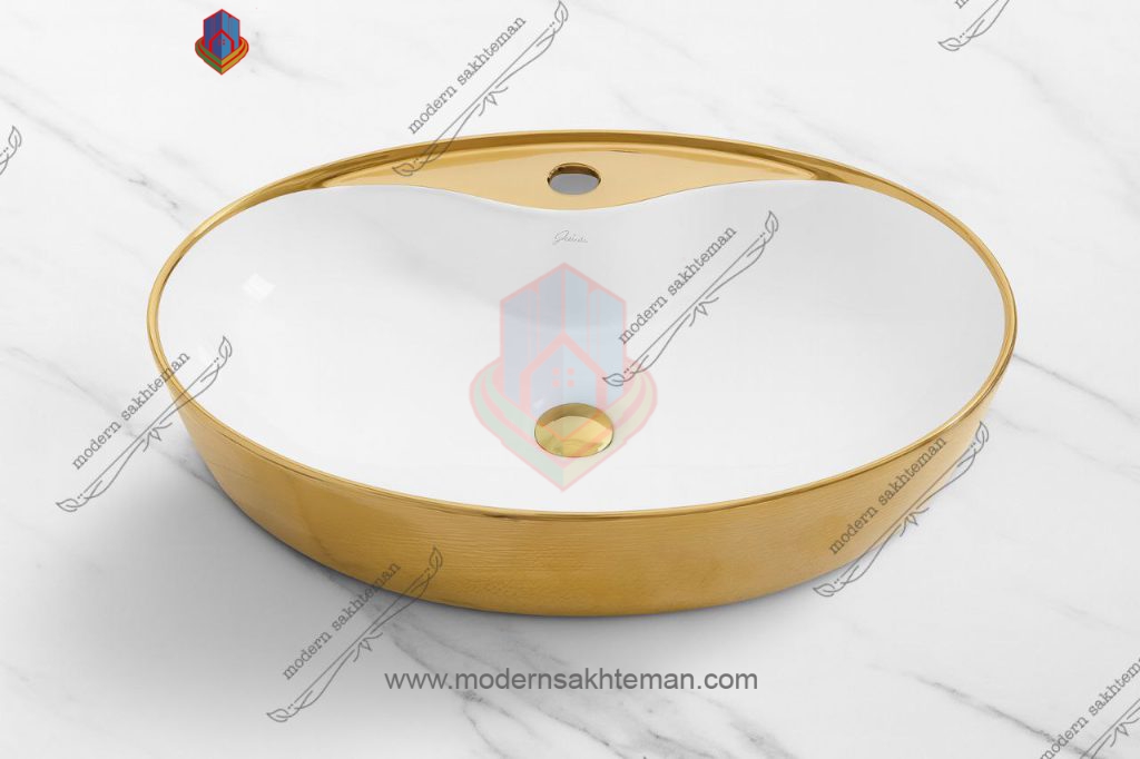 IMG_20250810_164648_642 کاسه روشویی کوتینگ سفیدطلایی مدل ۳۲۰۹ - Image 1