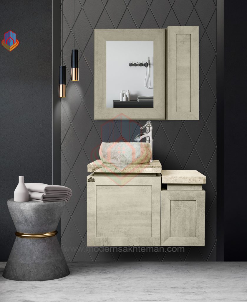 Layer-4 روشویی کابینتی فول ست پرشین مدل کاکتوس طوسی - Image 1