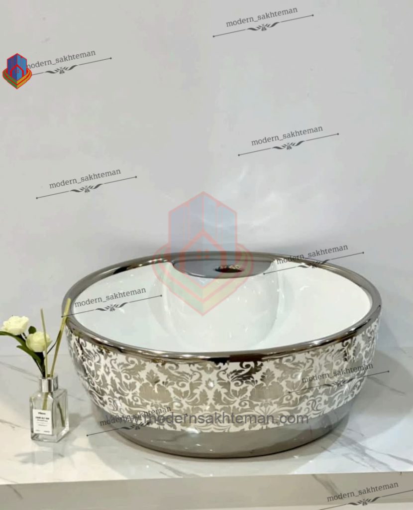 Photo_1648146664870 کاسه روشویی کوتینگ سفید کروم مدل 3059 - Image 1