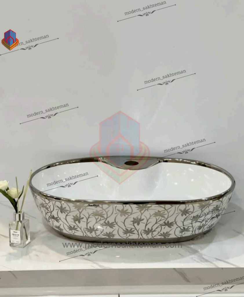Photo_1648146747751 کاسه روشویی کوتینگ سفید کروم مدل 3064 - Image 1