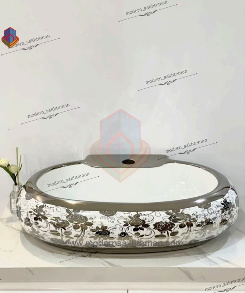 Photo_1648146748849 کاسه روشویی کوتینگ سفید کروم مدل 3067 - Image 1